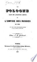 La pologne dans ses anciennes limites et l'empire des Russies en 1836