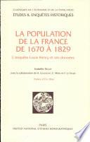 La population de la France de 1670 à 1829