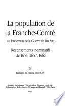 La population de la Franche-Comté au lendemain de la guerre de dix ans