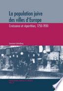 La population juive des villes d'Europe