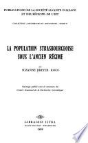 La population strasbourgeoise sous l'Ancien Régime ...