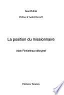 La position du missionnaire