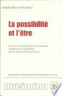 La possibilité et l'être