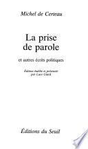 La prise de parole