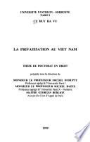 La privatisation au Viet Nam