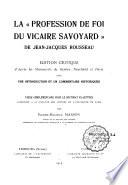 La Profession de foi du vicaire savoyard