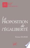 La proposition de l'égaliberté