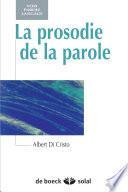 La prosodie de la parole