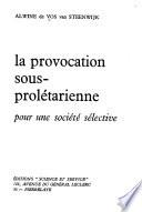 La provocation sours-prolétarienne