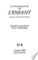 La Psychanalyse de l'enfant