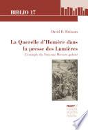 La Querelle d'Homère dans la presse des Lumières