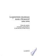 La question coloniale dans l'Humanité (1904-2004)