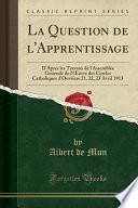 La Question de l'Apprentissage