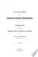 La question de la protection ouvrière internationale