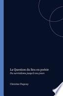 La question du lieu en poésie