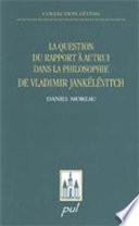 La question du rapport à autrui dans la philosophie...