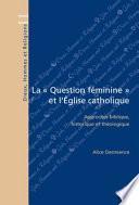 La question féminine et l'Église catholique