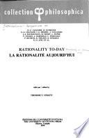 La Rationalité Aujourd'hui
