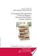 La réception des mémoires d’Ancien Régime