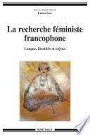 La recherche féministe francophone