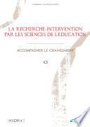 La recherche-intervention par les sciences de l'éducation