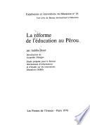 La réforme de l'éducation au Pérou