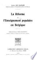 La réforme de l'enseignement populaire en Belgique