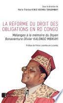 La réforme du droit des obligations en RD Congo