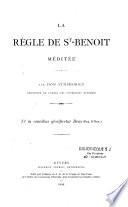 La règle de St-Benoit méditée