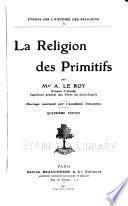 La religion des primitifs