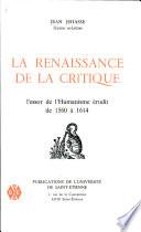 La Renaissance de la critique