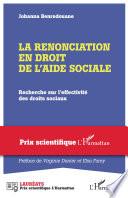 La renonciation en droit de l'aide sociale