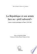 La République et son armée face au péril subversif