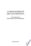La responsabilité des gouvernants