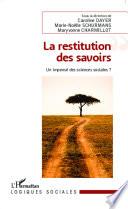 La restitution des savoirs