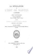 La révocation de l'Édit de Nantes à Rouen