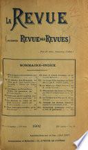 La Revue (ancienne Revue des revues) ...
