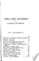 La Revue de Genève