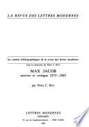 La Revue des lettres modernes