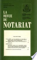 La Revue du notariat
