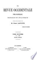 La Revue occidentale philosophique, sociale et politique