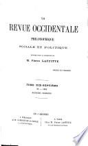 La Revue occidentale philosophique, sociale et politique