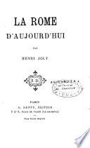 La Rome d'aujourd'hui