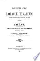 La ruine de Ninive et l'oracle de Nahoum