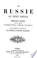 La Russie au XVIIIe siècle