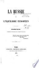 La Russie et l'équilibre européen
