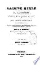 La Sainte Bible de Carrières