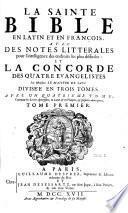 La sainte Bible en latin et en françois