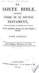 La Sainte Bible