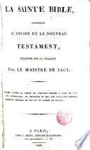 La Sainte Bible...